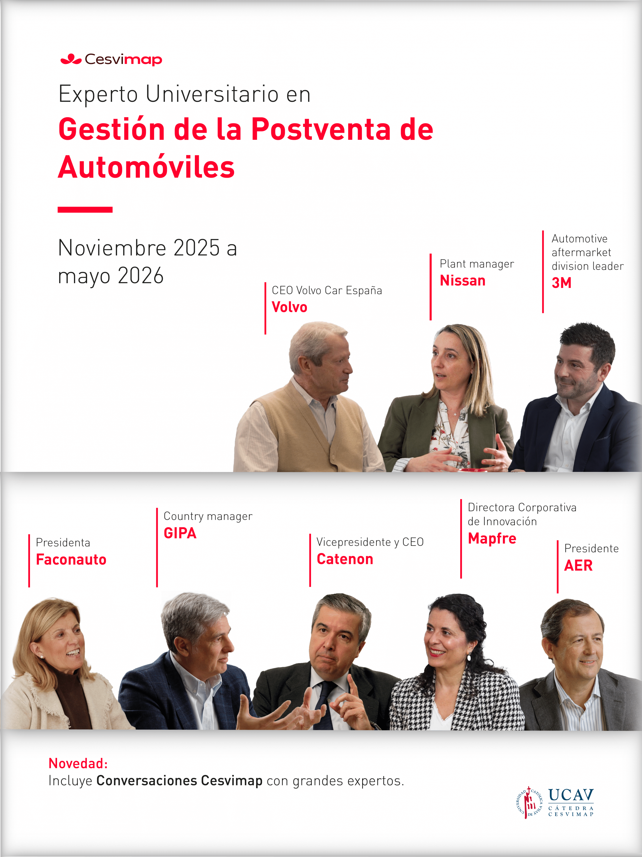 Cartel del curso gestión de la posventa automóvil