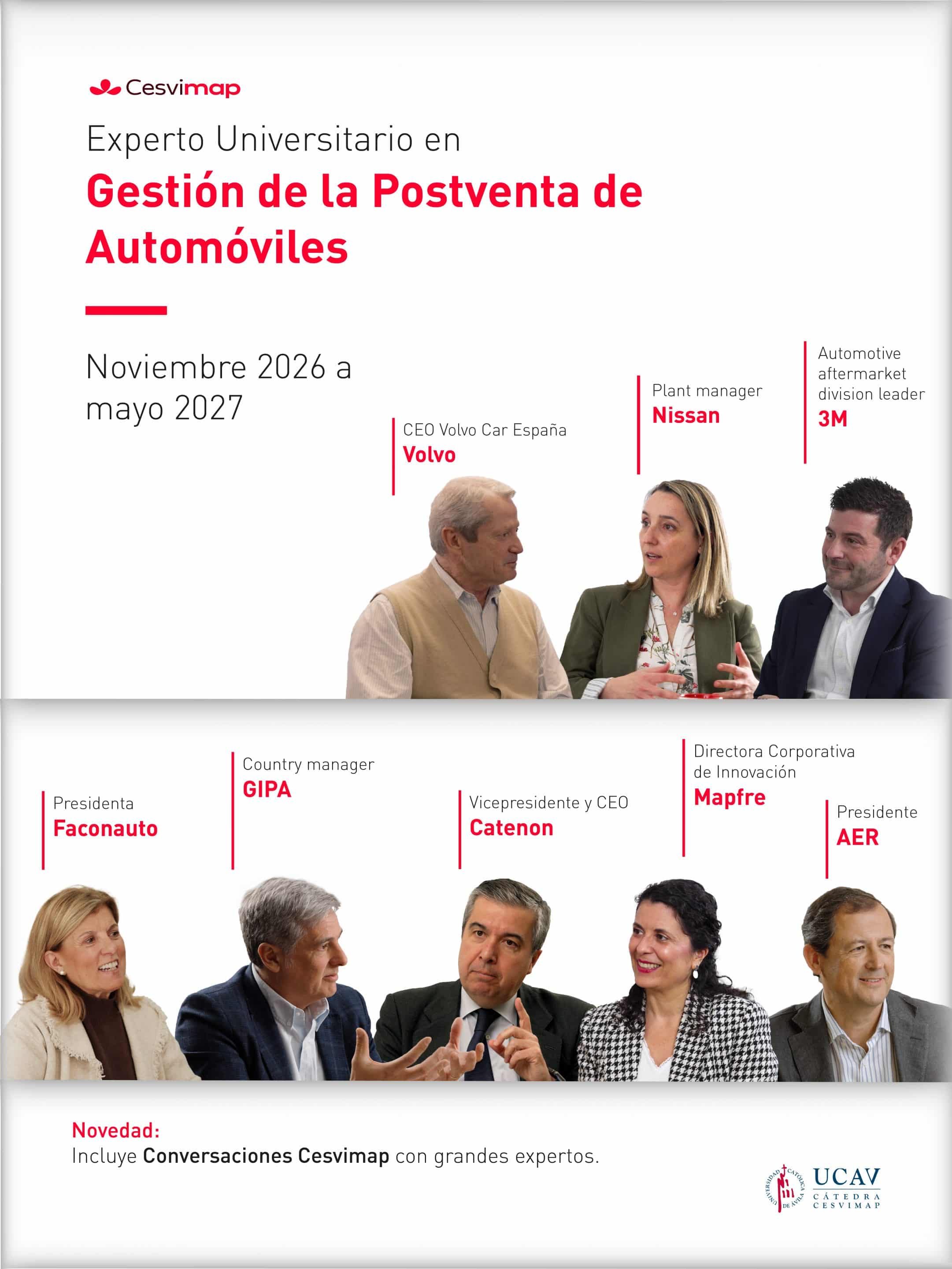 Cartel del curso gestión de la posventa automóvil